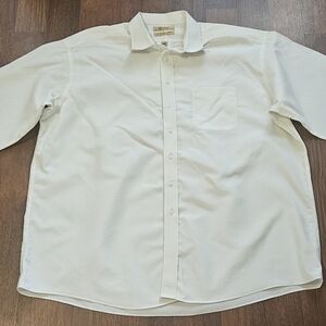 ROUNDTREE &YORKE mens gold label dress shirt SIZE 18.5x35 COLOR YELLOW CXXXX1